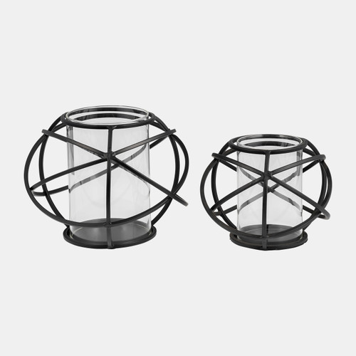 Sagebrook Home S/2 6" Orb Candle Holder Black Wishlist Create New