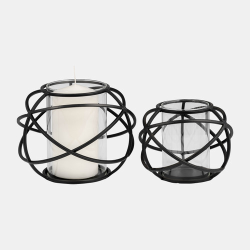 Sagebrook Home S/2 6" Orb Candle Holder Black Wishlist Create New