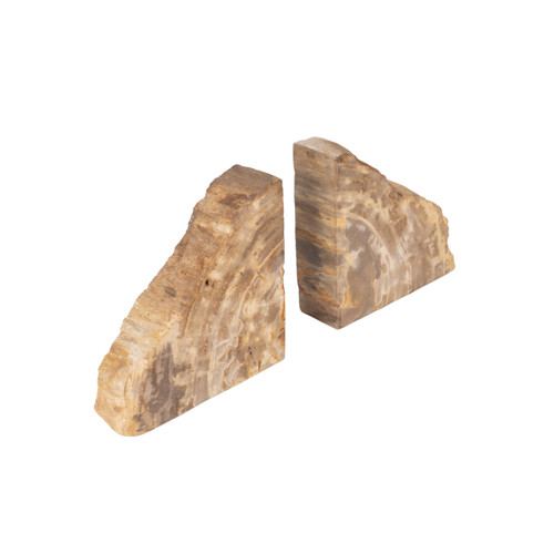 Sagebrook Home S/2 6" Petrified Wood Bookends Natural Wishlist Create New