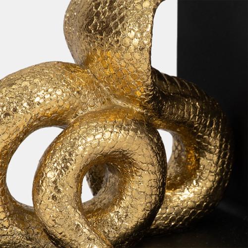 Sagebrook Home S/2 6" Snake Bookends Gold/black Wishlist Create New