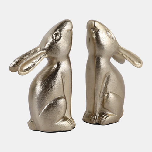Sagebrook Home S/2 7" Bunny Bookends Gold Wishlist Create New