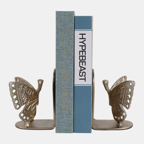 Sagebrook Home S/2 7" Butterfly Bookends Gold Wishlist Create New