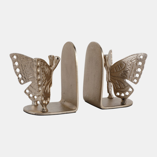Sagebrook Home S/2 7" Butterfly Bookends Gold Wishlist Create New