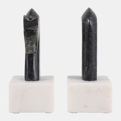 Sagebrook Home S/2 7" Marble Rustic Horse Bookends Black/white Wishlist Create New