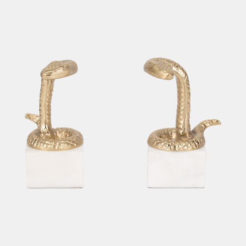 sagebrook home S/2 7" Snake Bookends Gold Wishlist Create New