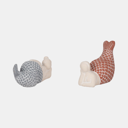 Sagebrook Home S/2 7" Sunning Mermaids Blue/red Wishlist Create New