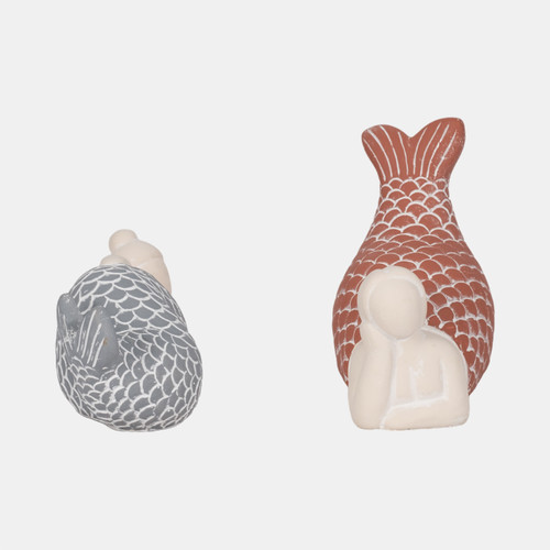 Sagebrook Home S/2 7" Sunning Mermaids Blue/red Wishlist Create New