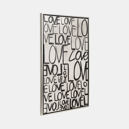 Sagebrook Home S/2 71x59 Hand Painted Love Scribble Black/white Wishlist Create New