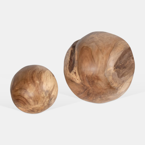 Sagebrook Home S/2 8/12" Teak Root Orb Natural Wishlist Create New