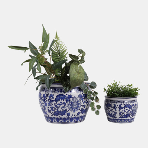 Sagebrook Home S/2 8/13" Chinoiserie Planters Blue/white Wishlist Create New
