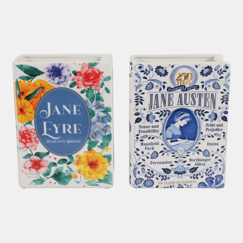 sagebrook home S/2 8x6" Classic Novels Book Vase Multi Wishlist Create New