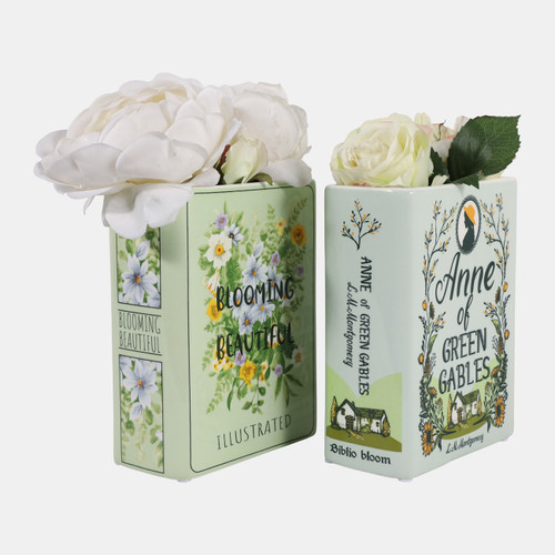 Sagebrook Home S/2 8x6" Spring Book Vases Green Multi Wishlist Create New