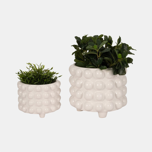 Sagebrook Home S/2 9/12" Bubble Planters White Wishlist Create New
