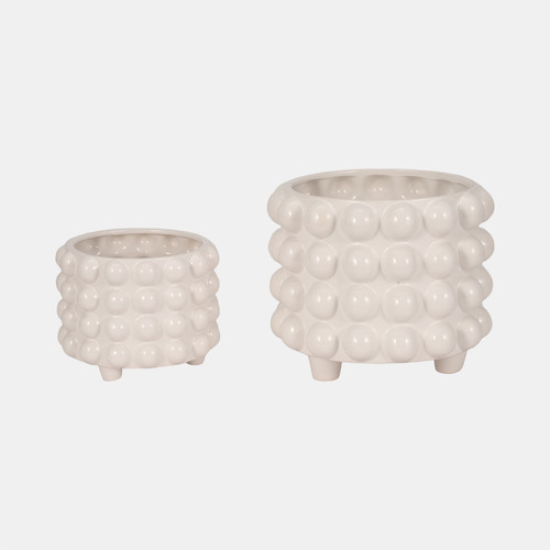 Sagebrook Home S/2 9/12" Bubble Planters White Wishlist Create New