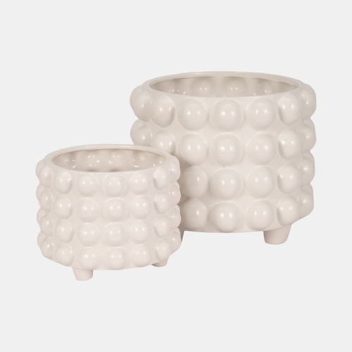 Sagebrook Home S/2 9/12" Bubble Planters White Wishlist Create New