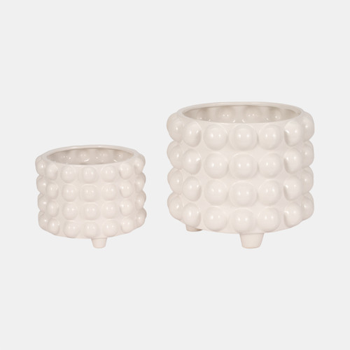sagebrook home S/2 9/12" Bubble Planters White Wishlist Create New