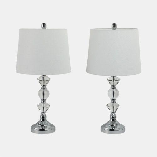 sagebrook home S/2 Crystal 26" Table Lamps Silver Wishlist Create New