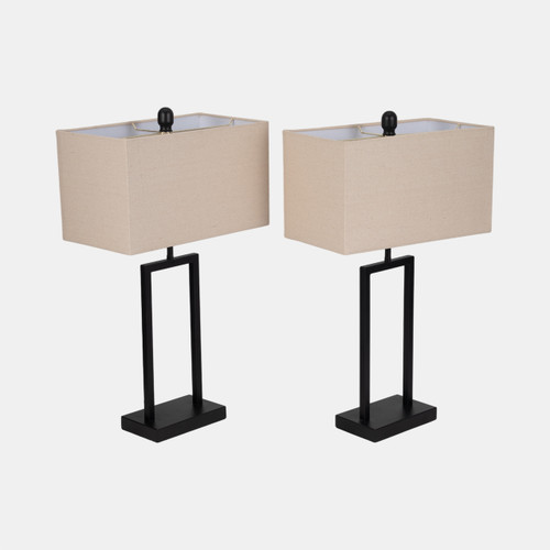 Sagebrook Home S/2 Metal 25" Table Lamp Black Wishlist Create New