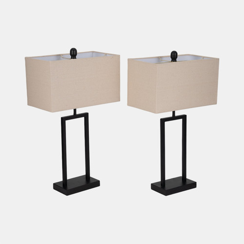 Sagebrook Home S/2 Metal 25" Table Lamp Black Wishlist Create New