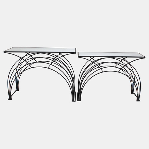 sagebrook home S/2 Metal 29/31" Arch Accent Tables Black Wishlist Create New