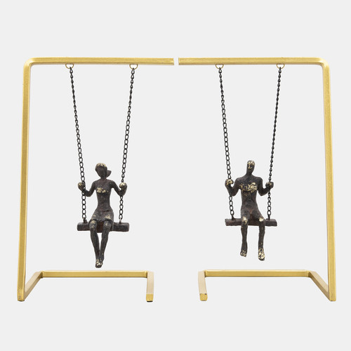 sagebrook home S/2 Swinging People Bookends Wishlist Create New