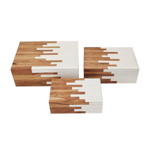 sagebrook home S/3 10/11/12" 2-toned Boxes Natural/white Wishlist Create New