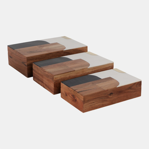 sagebrook home S/3 10/11/12" Mid-century Boxes Multi Wishlist Create New