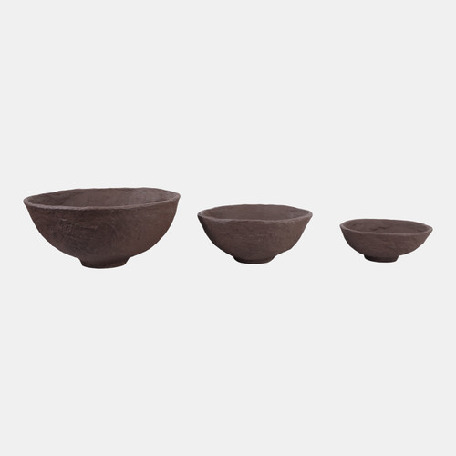 Sagebrook Home S/3 14/18/22" Paper Mache Bowls Dark Brown Wishlist Create New