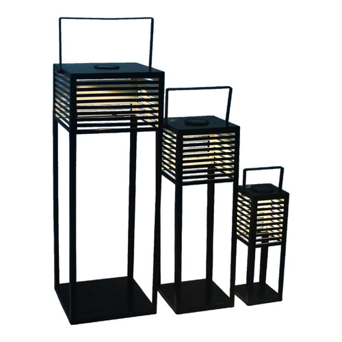 Sagebrook Home S/3 15/24/31" Solar Outdoor Lanterns Black Wishlist Create New