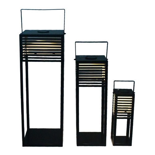 sagebrook home S/3 15/24/31" Solar Outdoor Lanterns Black Wishlist Create New