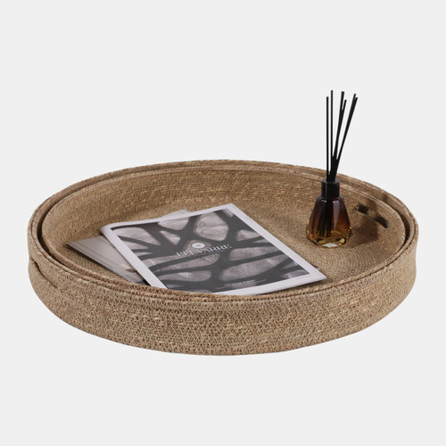 Sagebrook Home S/3 18/19/20" Woven Jute Trays Natural Wishlist Create New
