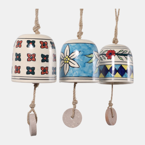 Sagebrook Home S/3 3" Ceramic Hand Painted Bells Multi Wishlist Create New