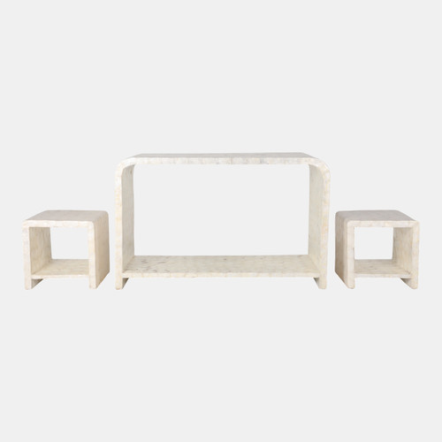 sagebrook home S/3 47" Capiz Console W/ 2 16" Side Tables Ivory Wishlist Create New