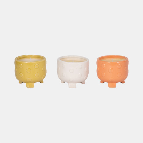 Sagebrook Home S/3 5" Big Dot Footed Planter Citro Candle 16oz Wishlist Create New