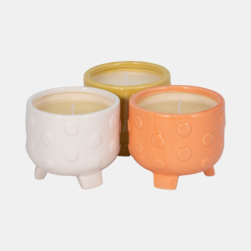 Sagebrook Home S/3 5" Big Dot Footed Planter Citro Candle 16oz Wishlist Create New