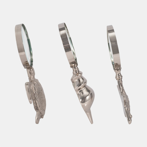 Sagebrook Home S/3 7" Coastal Icons Magnifying Glasses Silver Wishlist Create New