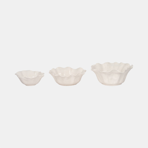 sagebrook home S/3 8/11/13" Petal Bowls Ivory Wishlist Create New