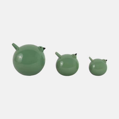 Sagebrook Home S/3 8" Birds Dark Sage Green Wishlist Create New