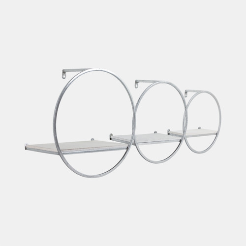 Sagebrook Home S/3 Wood/metal Wall Shelves White/silver Wishlist Create New