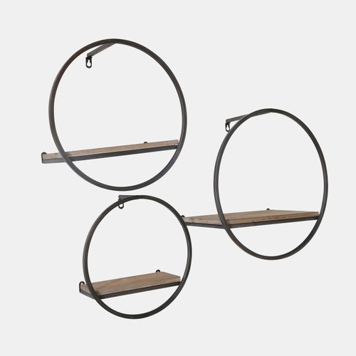 sagebrook home S/3 Wood/metal Wall Shelves Wishlist Create New