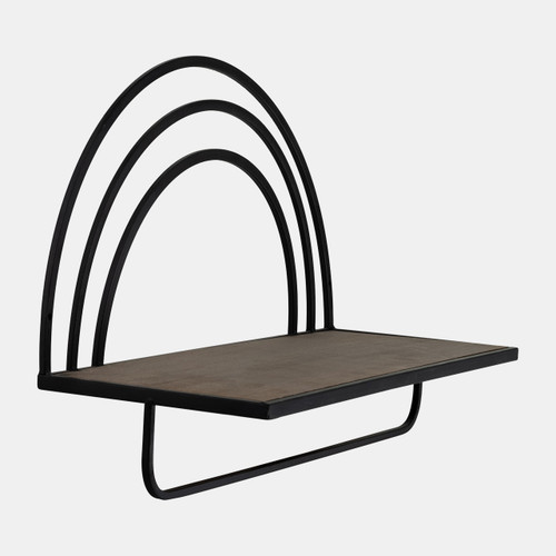 Sagebrook Home Set/2 Wood/metal Rainbow Style Sheves Brown/black Wishlist Create New