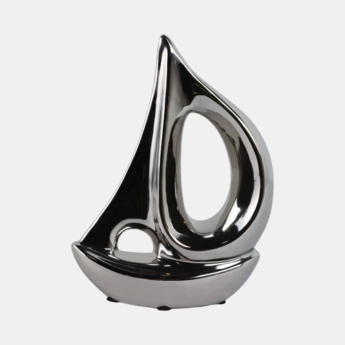 sagebrook home Silver Ceramic Sailboat 8" Wishlist Create New