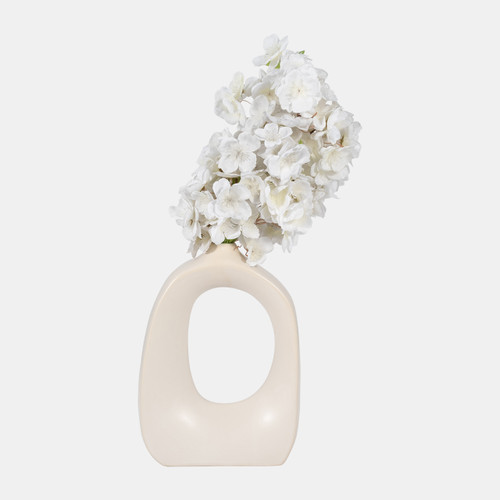 Sagebrook Home Stoneware 11" Curvy Cut-out Vase Cotton Wishlist Create New