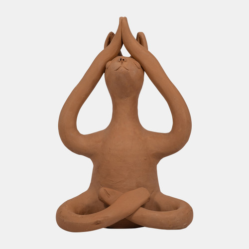 sagebrook home Terracotta 10" Salutation Yoga Bunny Natural Wishlist Create New