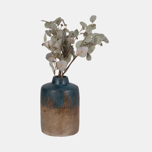 Sagebrook Home Terracotta 12"h 2-tone Vase Blue/ivory Wishlist Create New