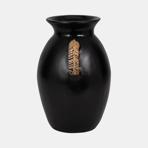 Sagebrook Home Terracotta 12"h Eared Vase Black Wishlist Create New