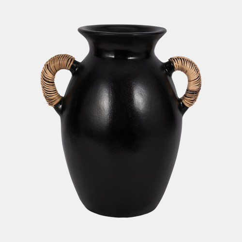 sagebrook home Terracotta 12"h Eared Vase Black Wishlist Create New