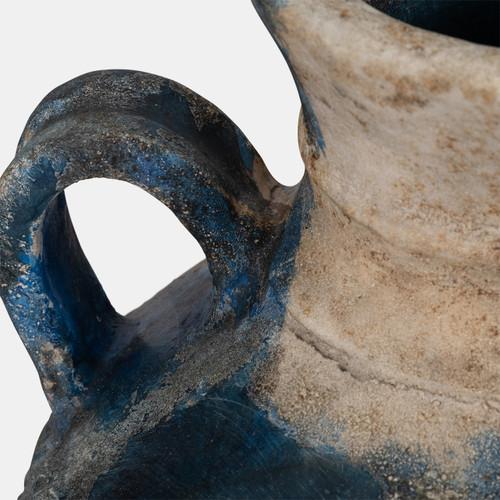 Sagebrook Home Terracotta 12" Triple Handle Jug Blue/ivory Wishlist Create New