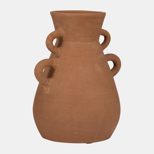 Sagebrook Home Terracotta 12" Vase With 4 Handles Natural Wishlist Create New