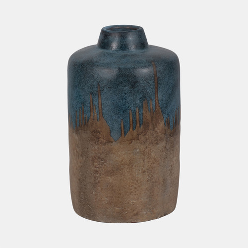 Sagebrook Home Terracotta 14"h 2-tone Vase Blue/ivory Wishlist Create New